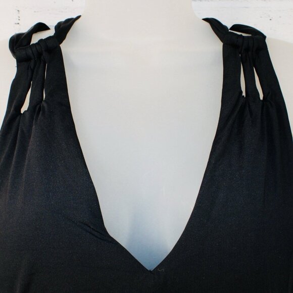 BECCA ETC Plus Size 3X Color Code Plunging Tear-Drop Tie One-Piece Swimsuit $148 - Picture 4 of 7